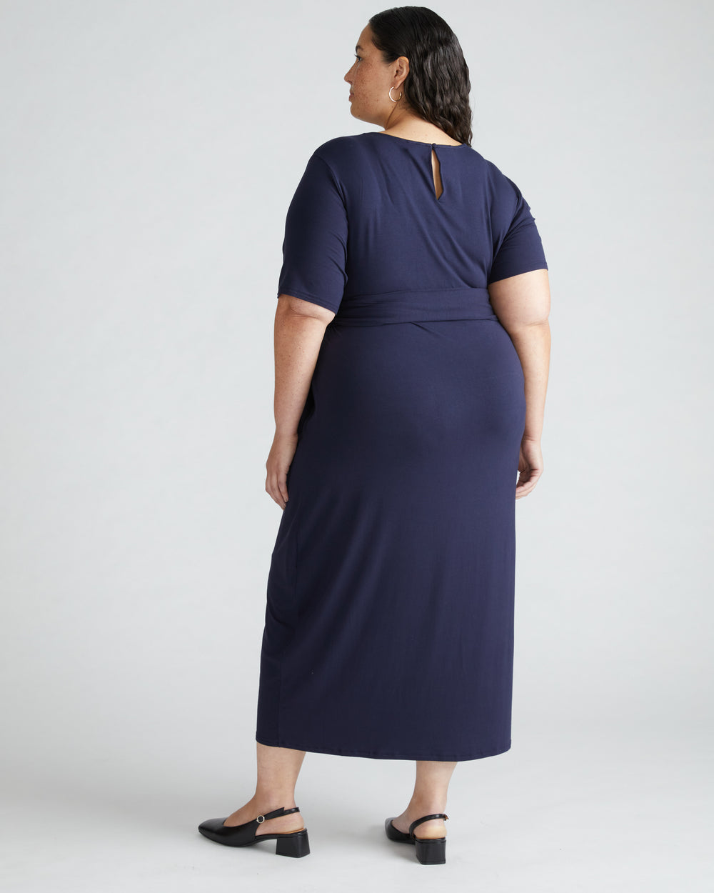 Delilah Liquid Jersey Dress - Midnight