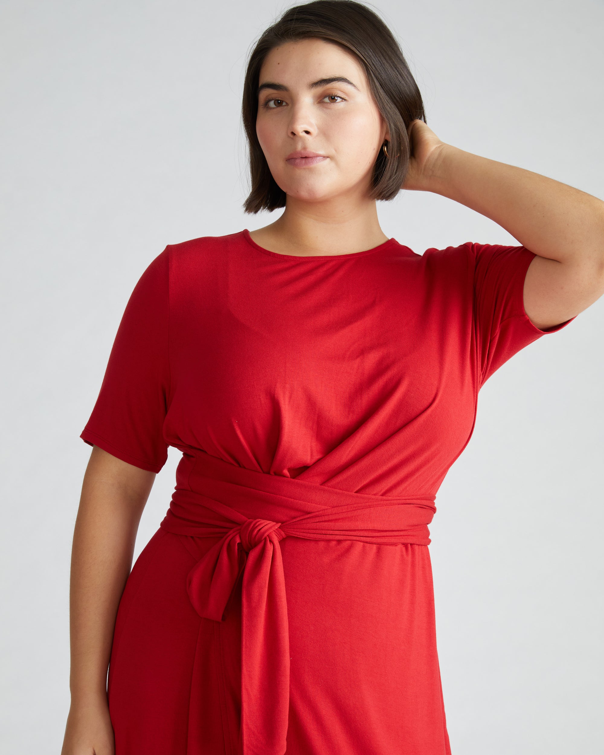 Delilah Liquid Jersey Dress - New York Red | Plus Size & Straight Size Women's Fashion | Universal Standard