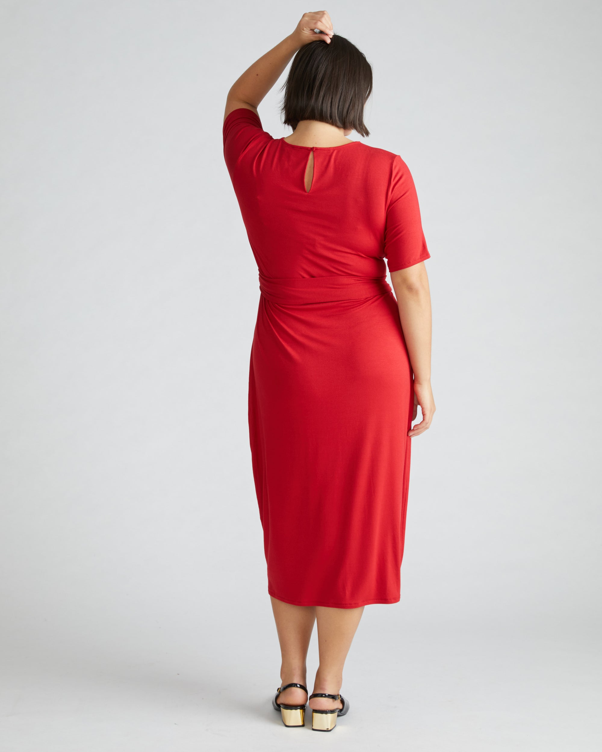 Delilah Liquid Jersey Dress - New York Red | Plus Size & Straight Size Women's Fashion | Universal Standard