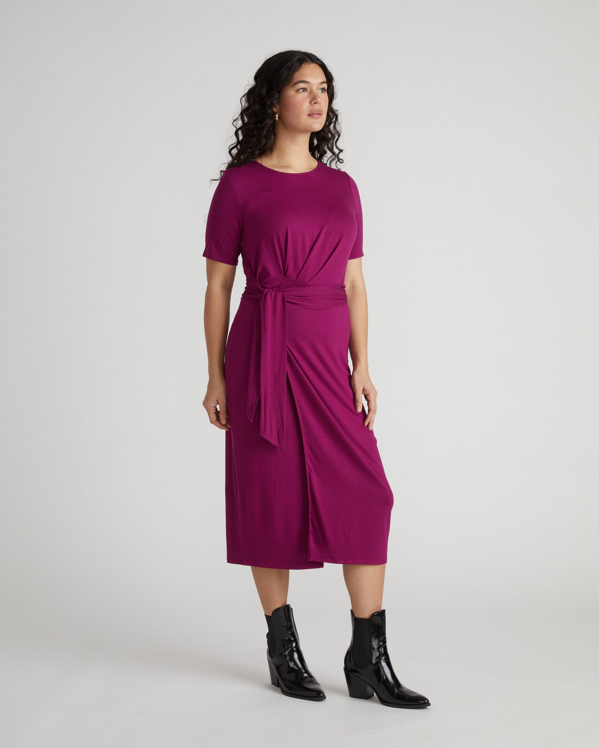 Delilah Liquid Jersey Dress - Rothko Purple
