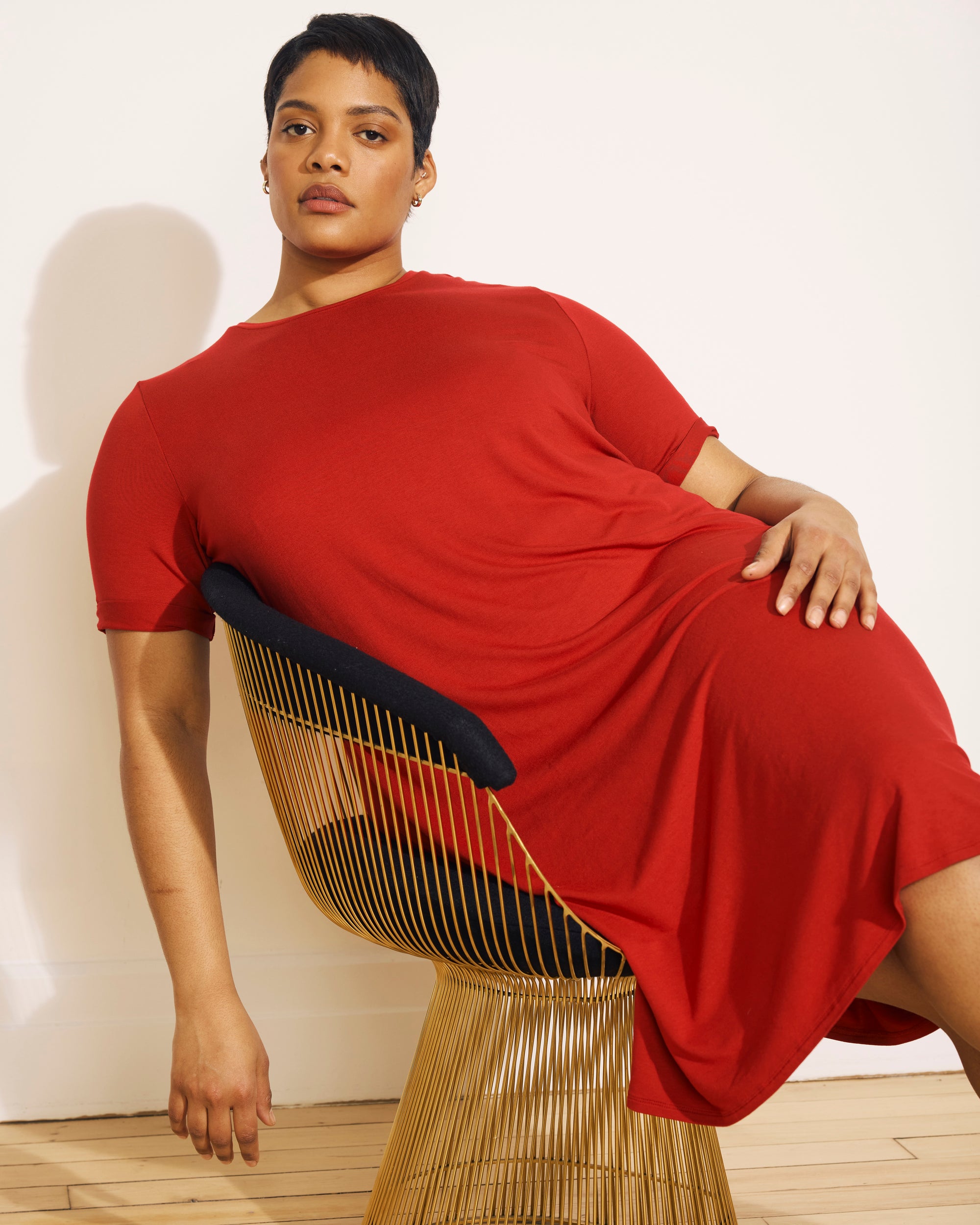 Lily Liquid Jersey Dress - New York Red | Plus Size & Straight Size Women's Fashion | Universal Standard