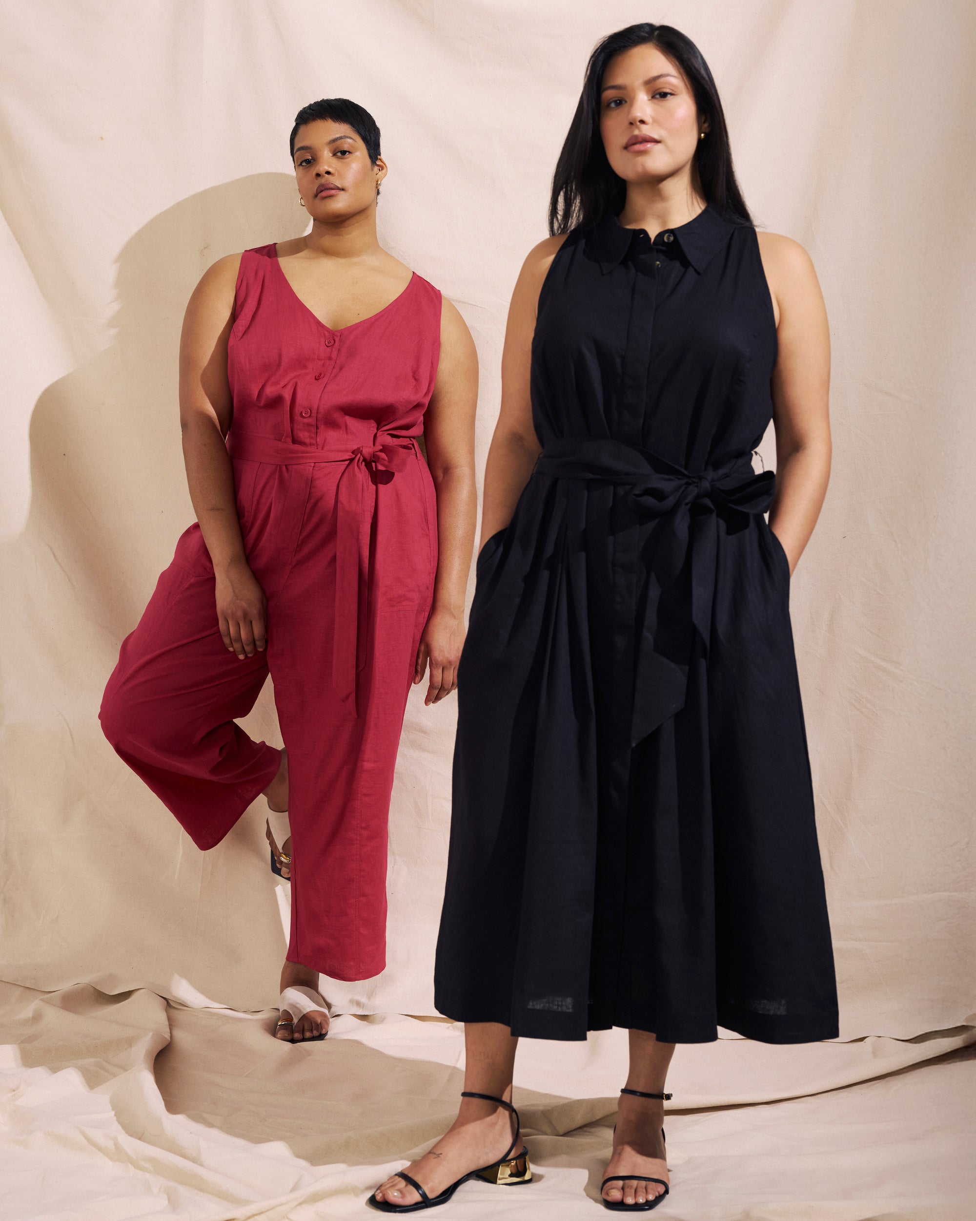 Adelaide Linen Shirtdress - Black | Plus Size & Straight Size Women's Fashion | Universal Standard