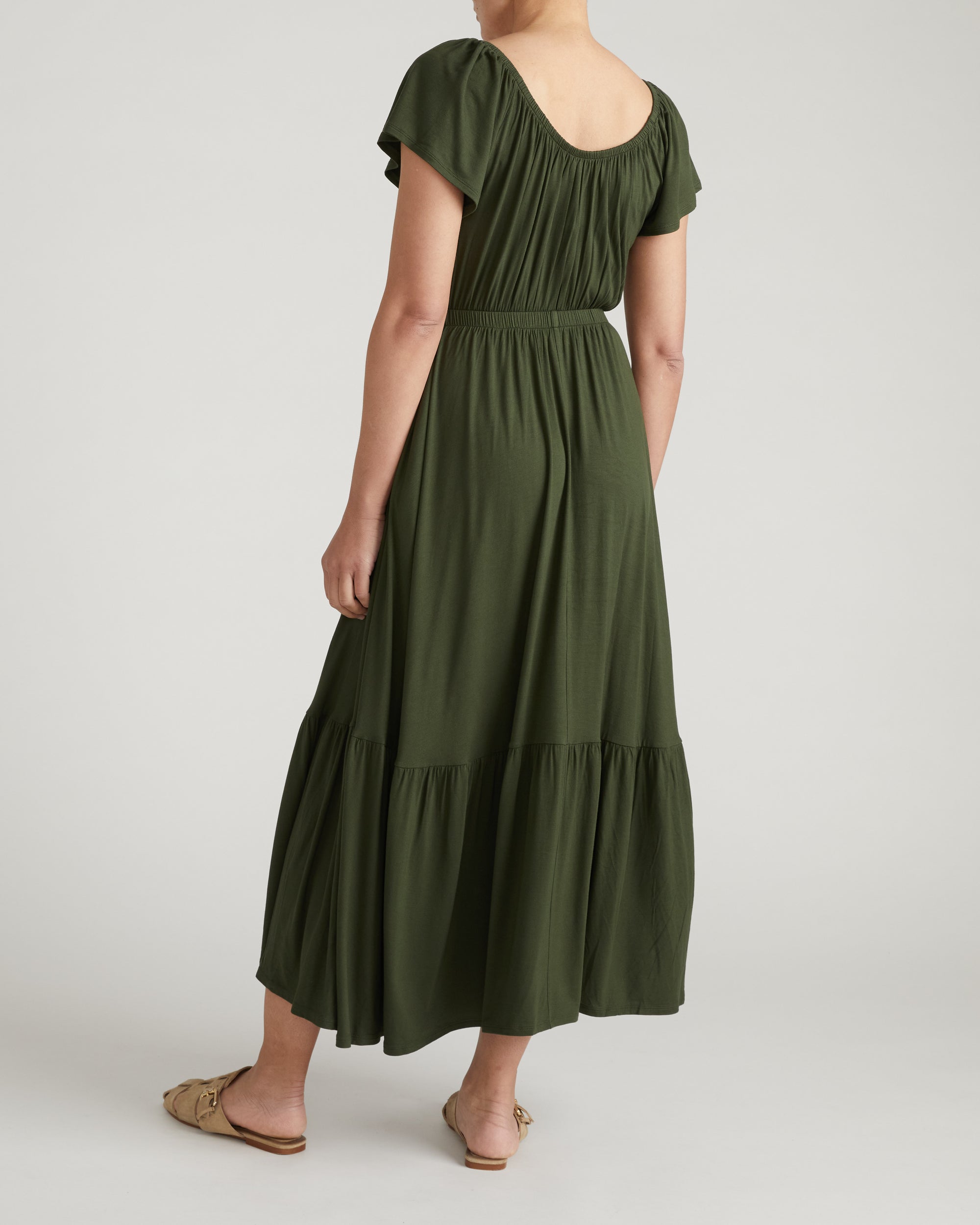 Kahlo Liquid Jersey Dress - Coratina Green | Plus Size & Straight Size Women's Fashion | Universal Standard