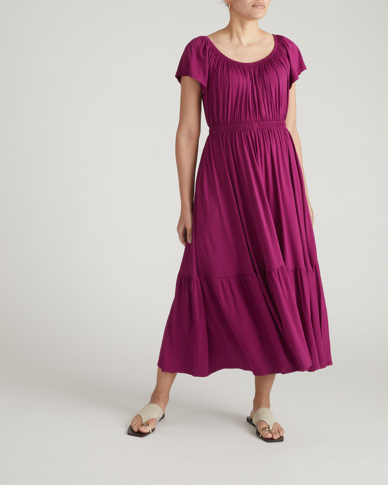 Kahlo Liquid Jersey Dress - Rothko Purple | Plus Size & Straight Size Women's Fashion | Universal Standard