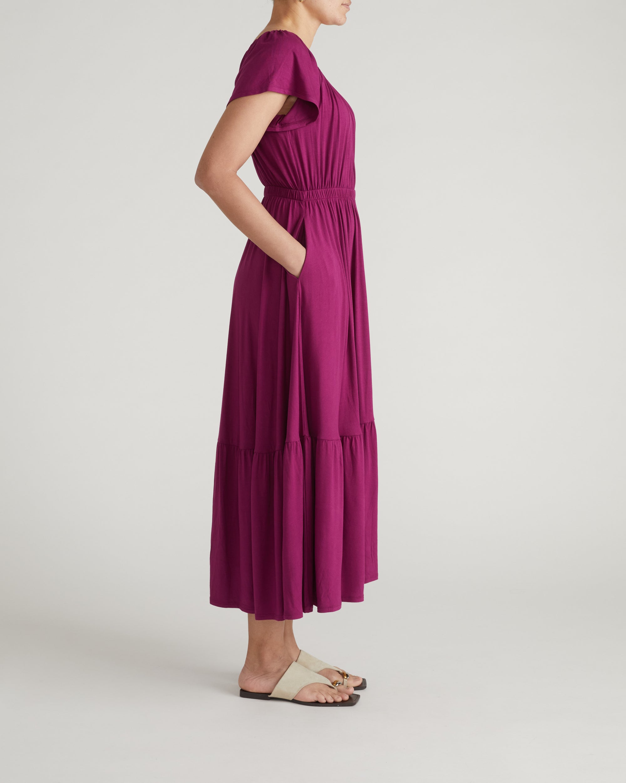 Kahlo Liquid Jersey Dress - Rothko Purple | Plus Size & Straight Size Women's Fashion | Universal Standard