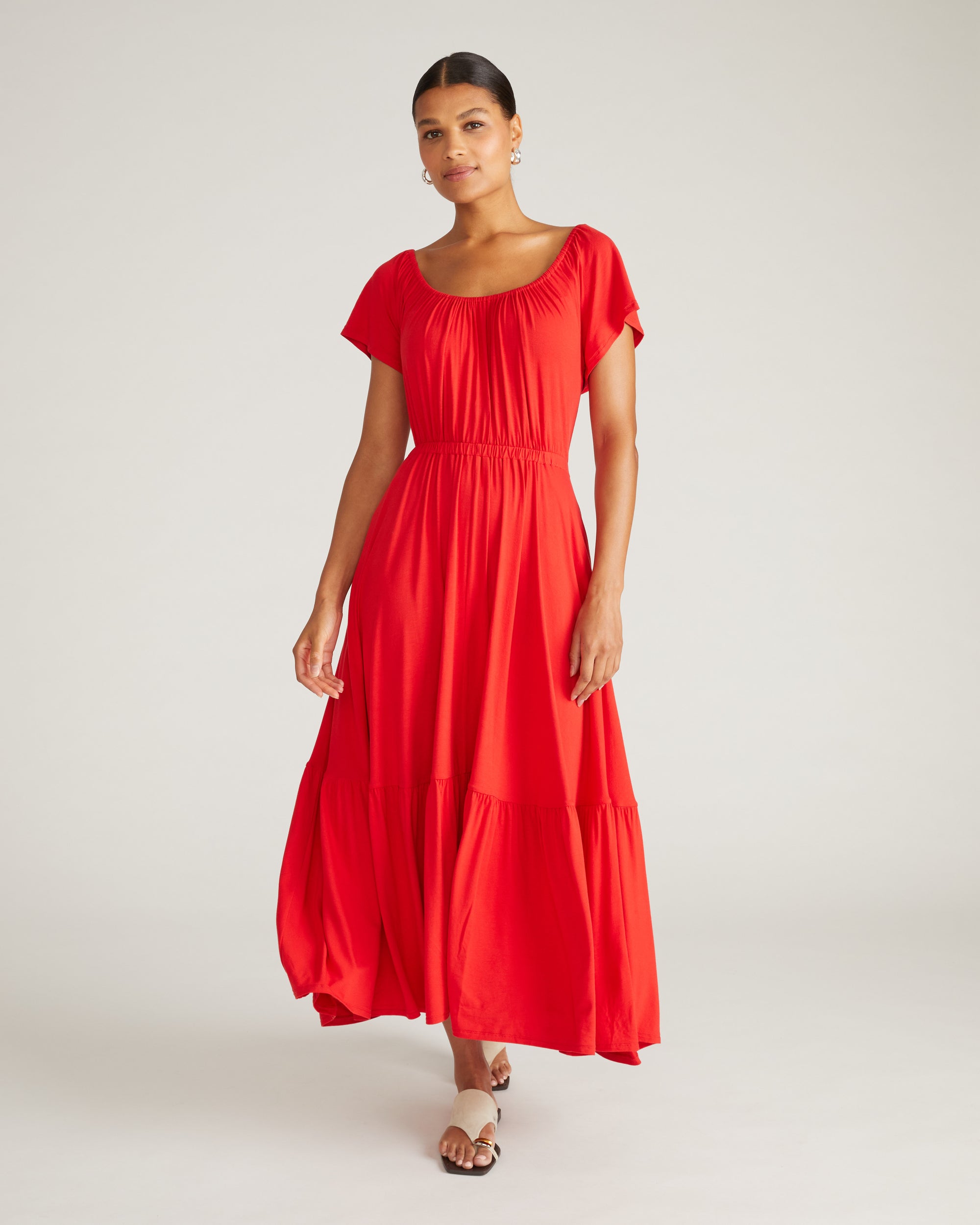 Kahlo Liquid Jersey Dress - Lipstick