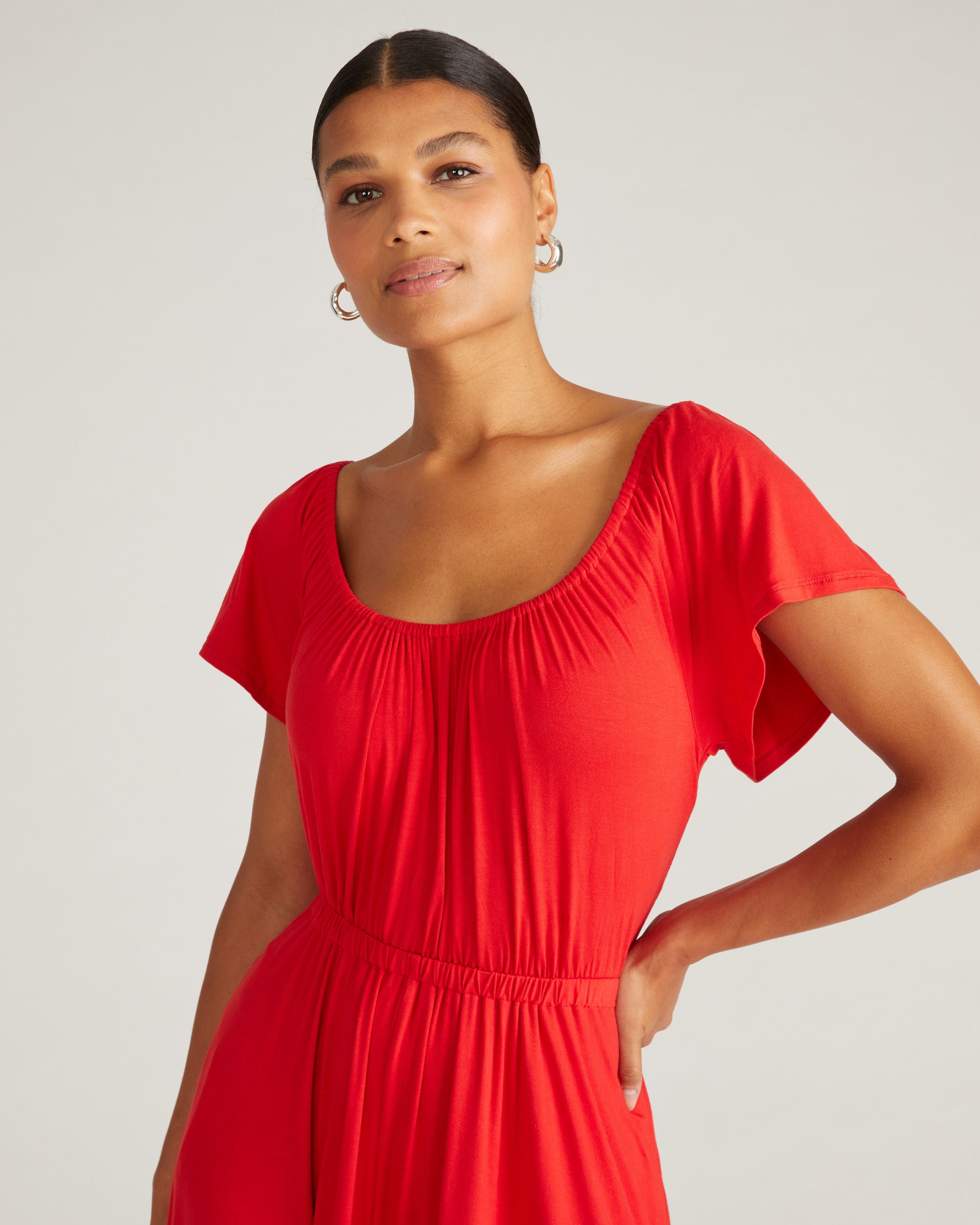 Kahlo Liquid Jersey Dress - Lipstick