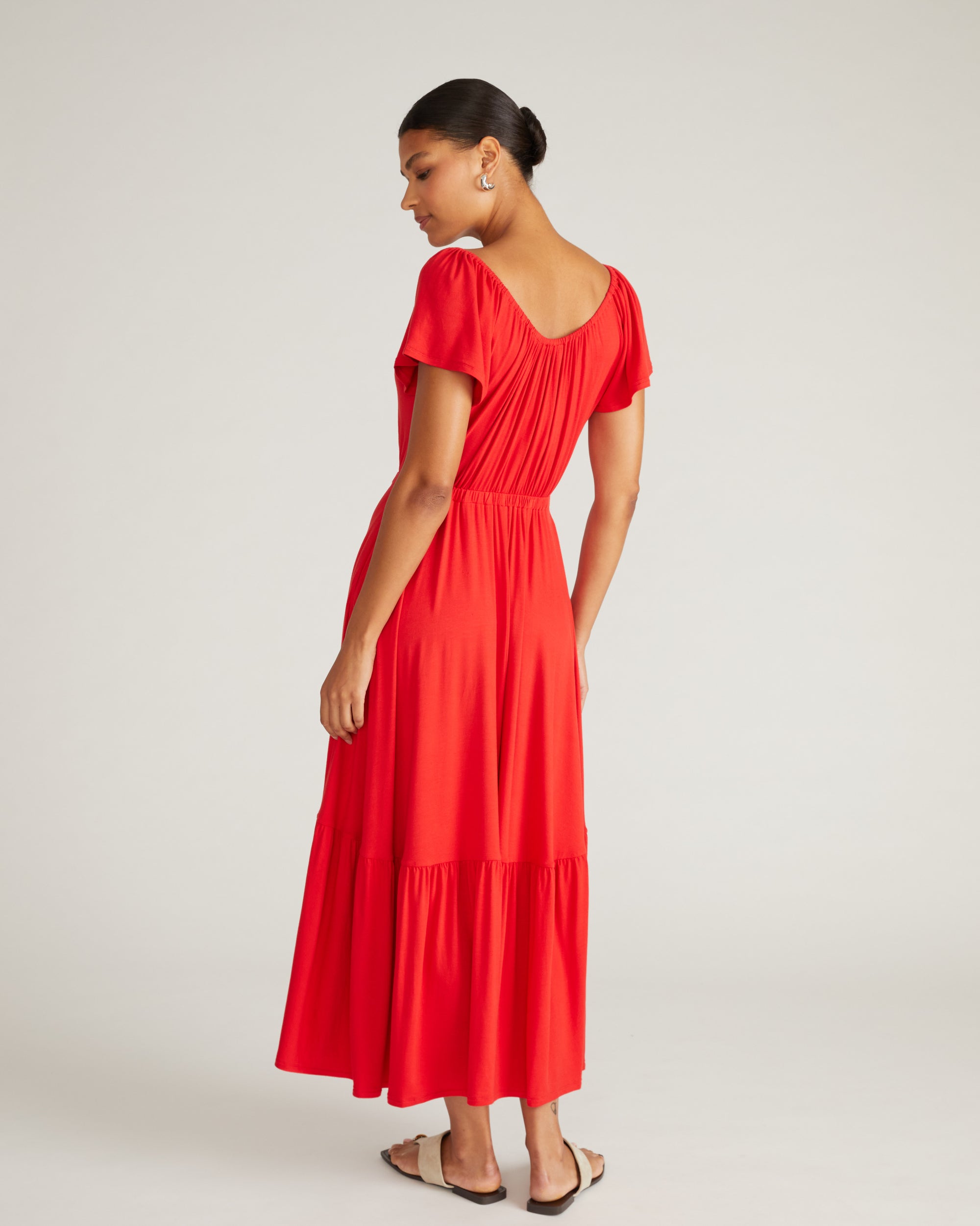 Kahlo Liquid Jersey Dress - Lipstick