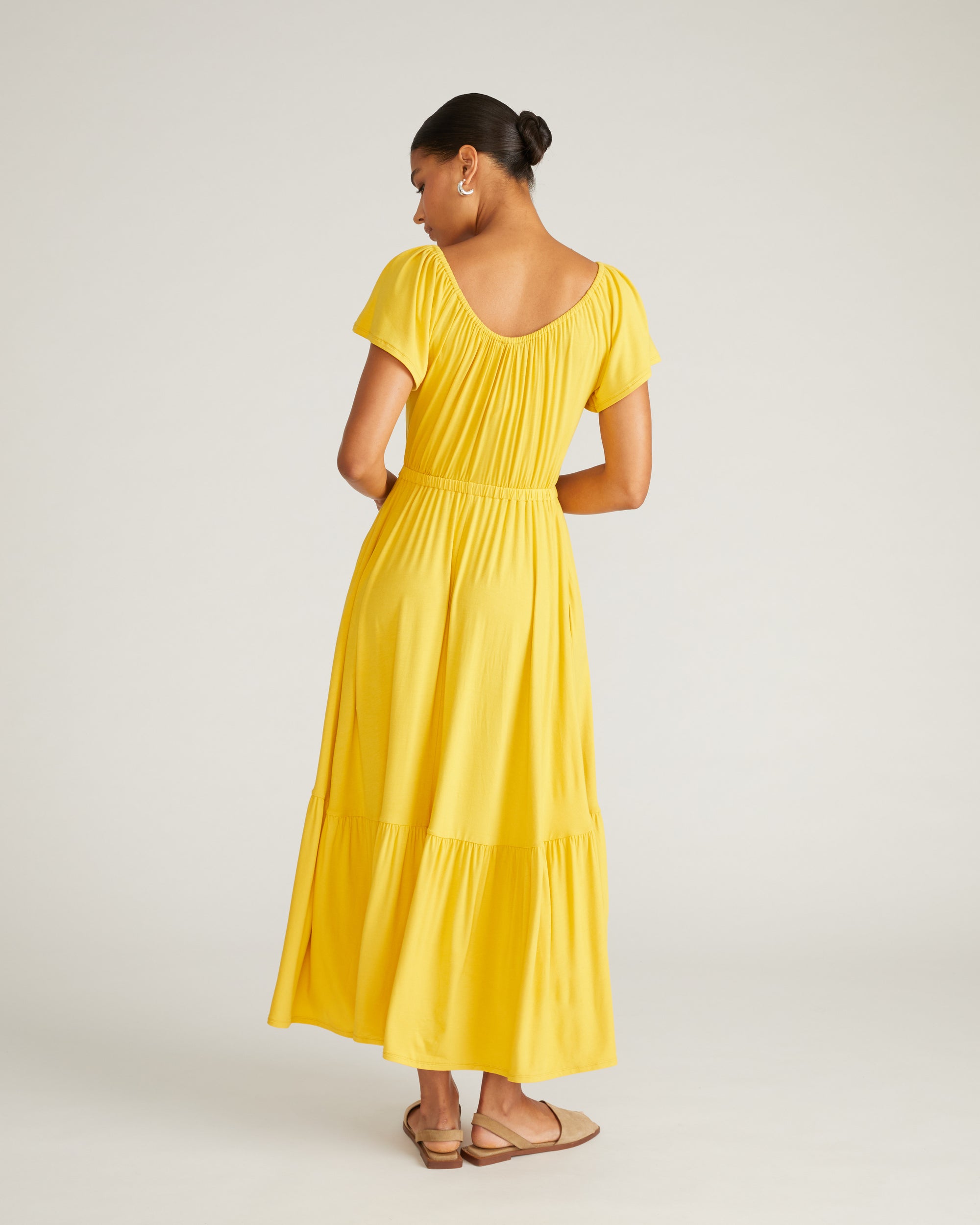 Kahlo Liquid Jersey Dress - Golden Hour