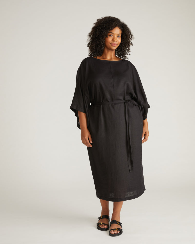 Lio Linen Dress - Black