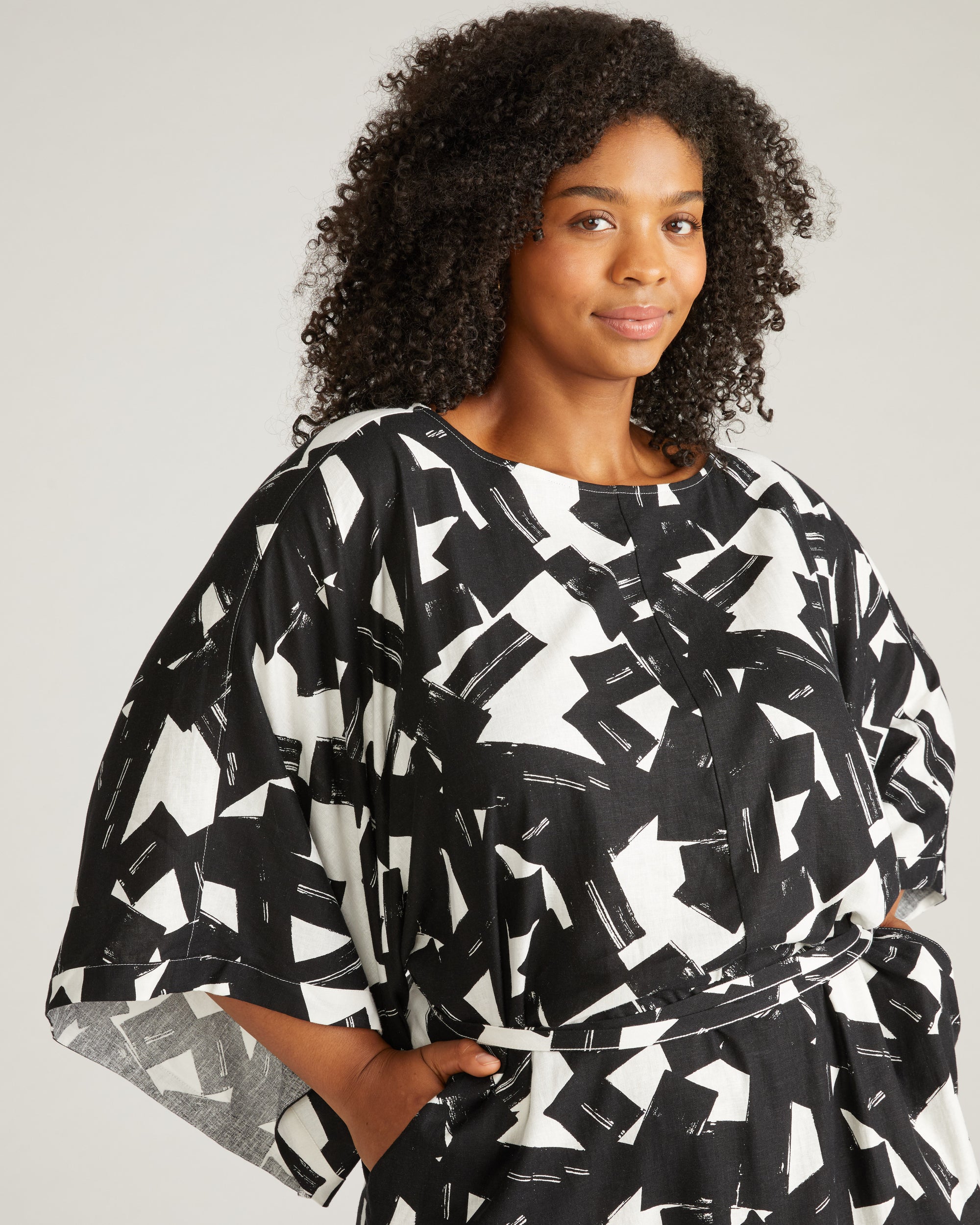 Lio Linen Dress - Santiago Print