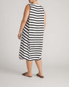 Pearl Divine Jersey Dress - Black/White Stripe | Plus Size & Straight Size Women's Fashion | Universal Standard