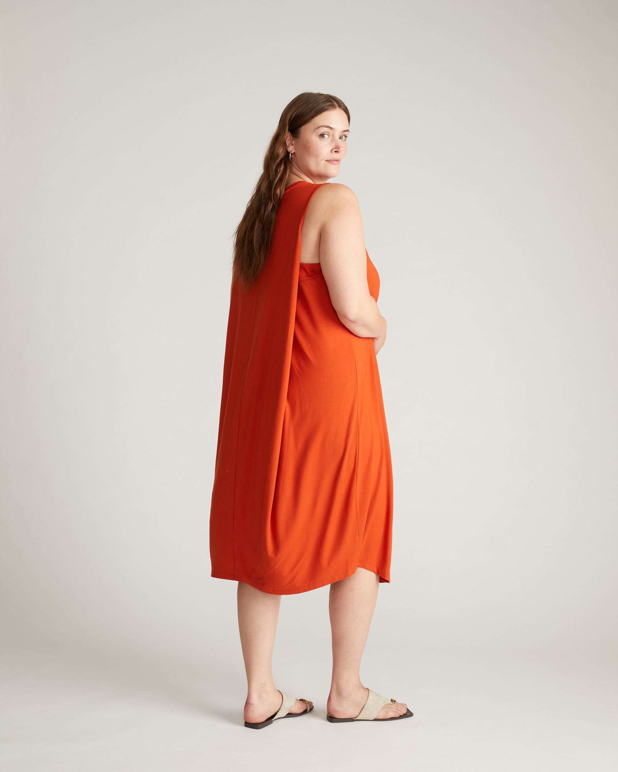 russet orange dress Rust Orange Satin Dress - Lace-Up Maxi Dress - Pleated Maxi Dress