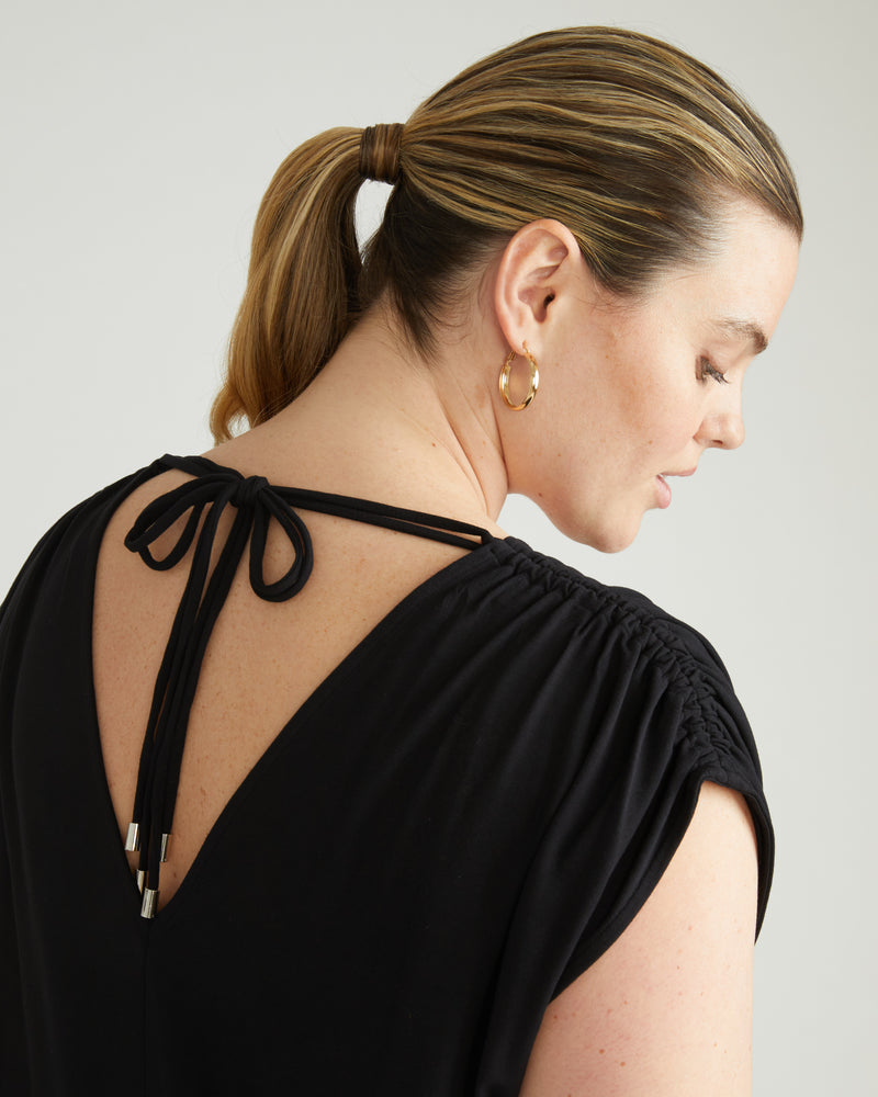 Kris Divine Jersey Kaftan - Black
