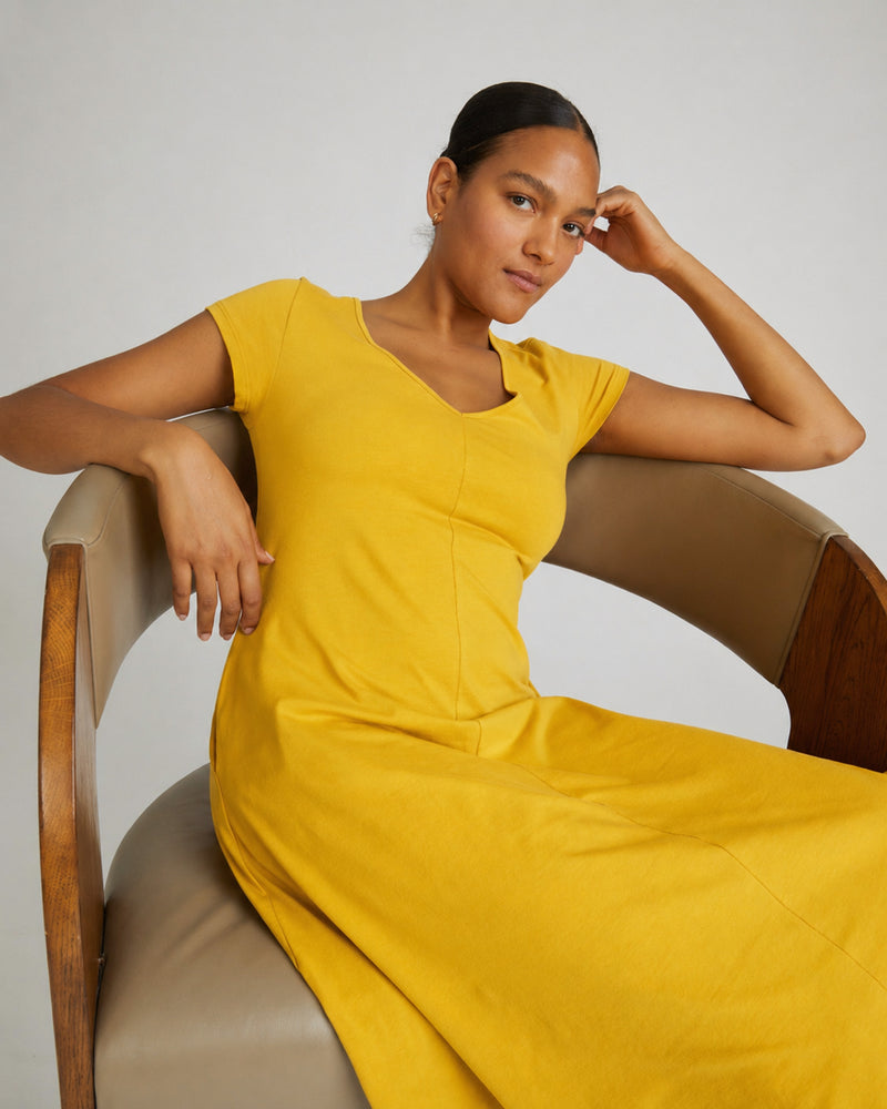 Danna Jersey Dress - Goldenrod | Plus Size & Straight Size Women's Fashion | Universal Standard