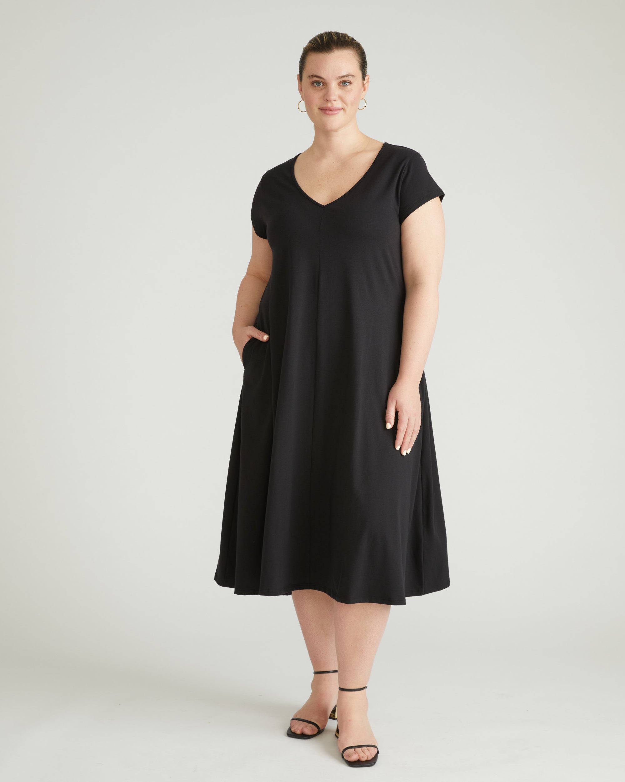 Danna Jersey Dress - Black | Plus Size & Straight Size Women's Fashion | Universal Standard