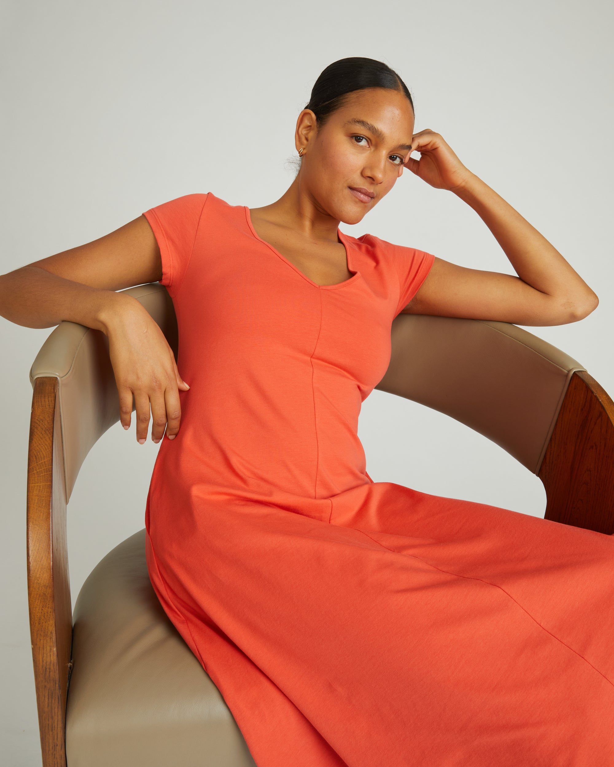 Danna Jersey Dress - Coral Reef Universal Standard Danna Jersey Dress - Coral Reef Universal Standard