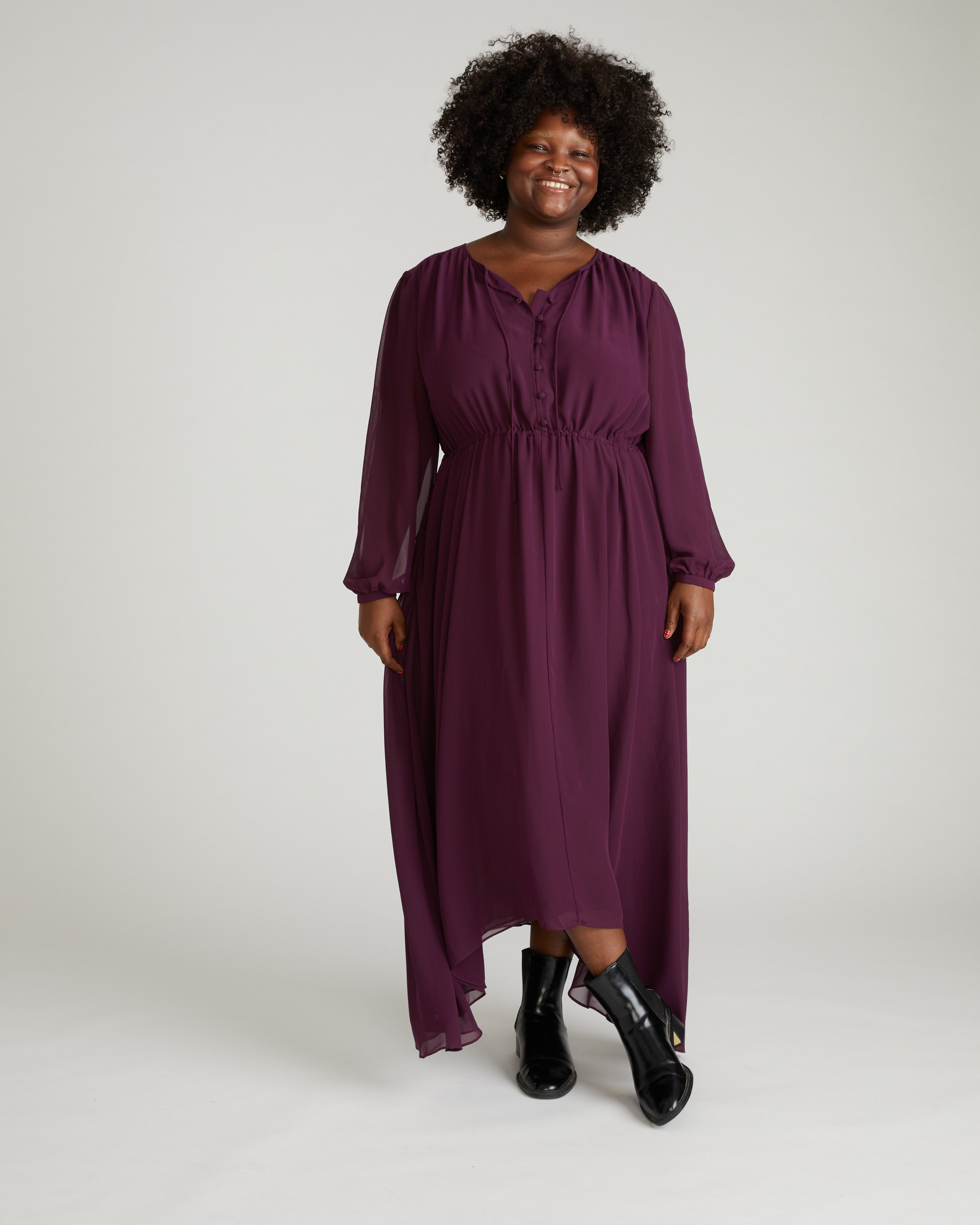 Karina Chiffon Dress - Gamay – Universal Standard