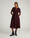 Saskia Ponte Dress - Black Cherry