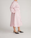 Claire Stretch Poplin Shirtdress - Pink Horizon Stripe | Plus Size & Straight Size Women's Fashion | Universal Standard