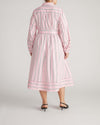 Claire Stretch Poplin Shirtdress - Pink Horizon Stripe | Plus Size & Straight Size Women's Fashion | Universal Standard