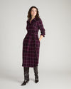 Morgan Belted Stretch Flannel Shirtdress - Gamay Windowpane Plaid | Plus Size & Straight Size Women's Fashion | Universal Standard