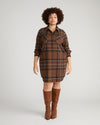 Maine Stretch Flannel Shirtdress - Essex Plaid
