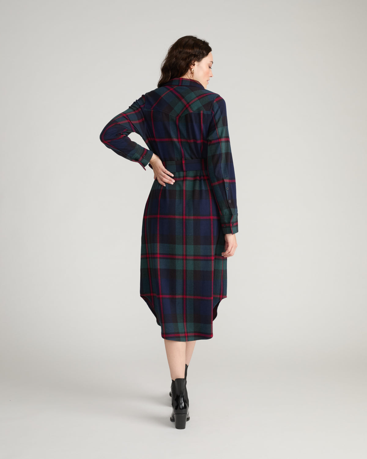 Morgan Belted Stretch Flannel Shirtdress - Bedford Plaid | Plus Size & Straight Size Women's Fashion | Universal Standard