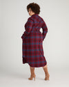 Morgan Belted Stretch Flannel Shirtdress - Garnet Plaid | Plus Size & Straight Size Women's Fashion | Universal Standard