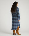 Morgan Stretch Flannel Shirtdress - Heather Fog Plaid