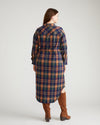Morgan Stretch Flannel Shirtdress - Autumn Apple Plaid