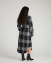 Morgan Stretch Flannel Shirtdress - Highland Hug Black Plaid