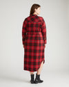 Morgan Stretch Flannel Shirtdress - Ridge Brew Red Plaid