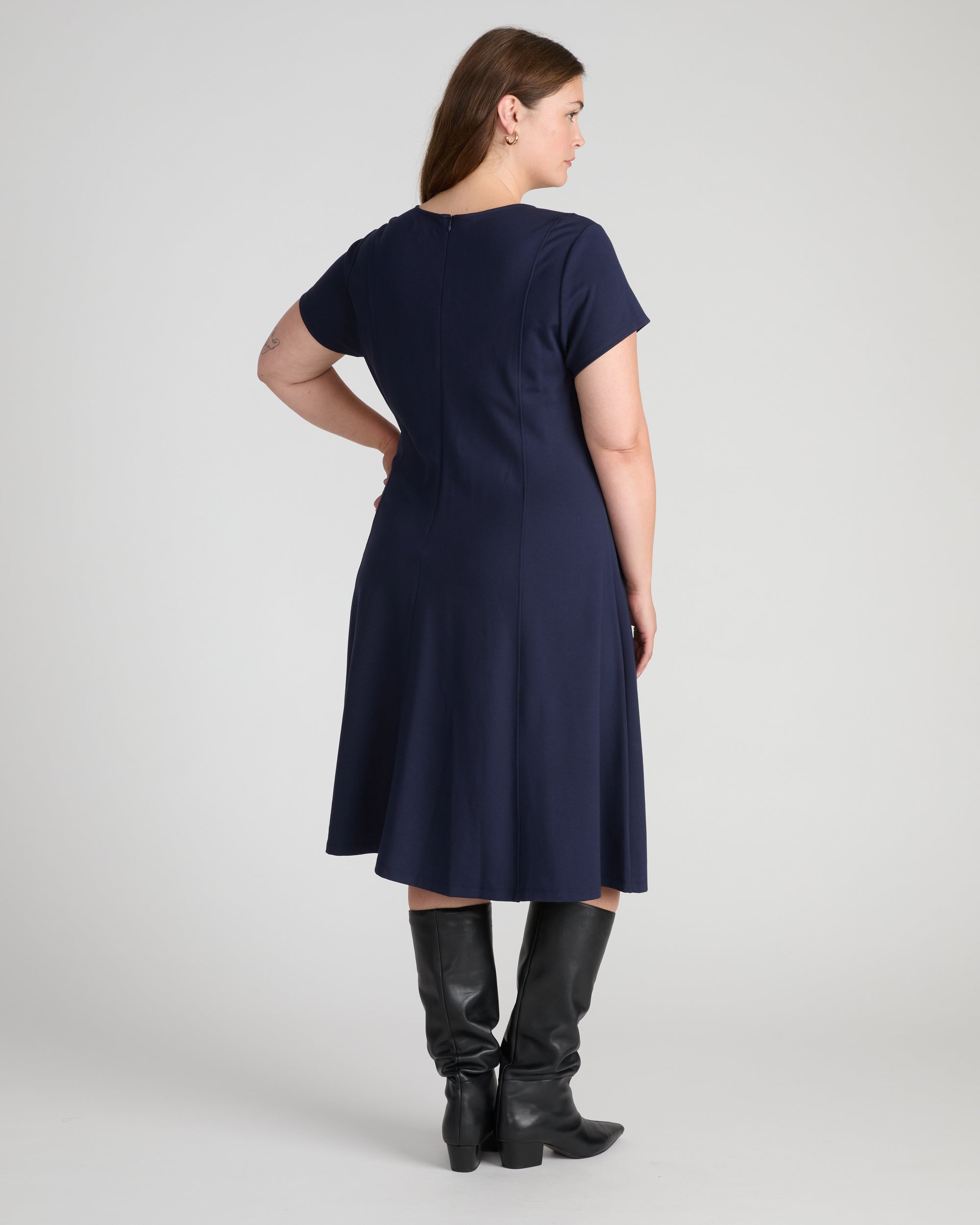 Lucinda Ponte Midi Dress - Navy | Plus Size & Straight Size Women's Fashion | Universal Standard