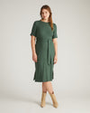TravelKnit Belted Dress - Conifer