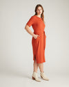 TravelKnit Belted Dress - Warm Russet