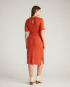 TravelKnit Belted Dress - Warm Russet