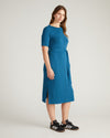 TravelKnit Belted Dress - Blue Teal