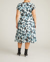 Woman wearing Sevilla Chiffon Dress - Primrose Hill Print from Universal Standard