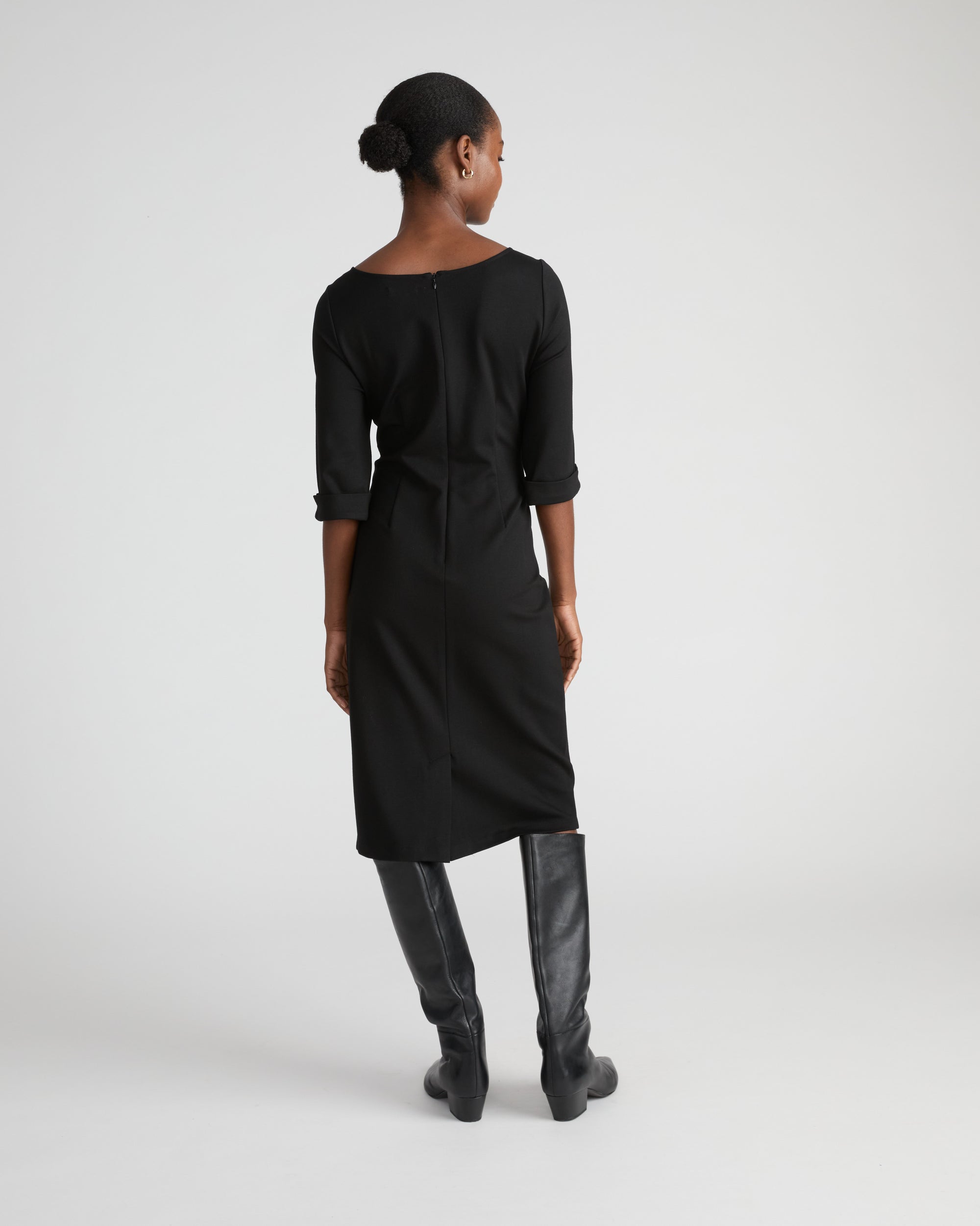 Lando Sculpted Ponte Dress - Black | Plus Size & Straight Size Women's Fashion | Universal Standard