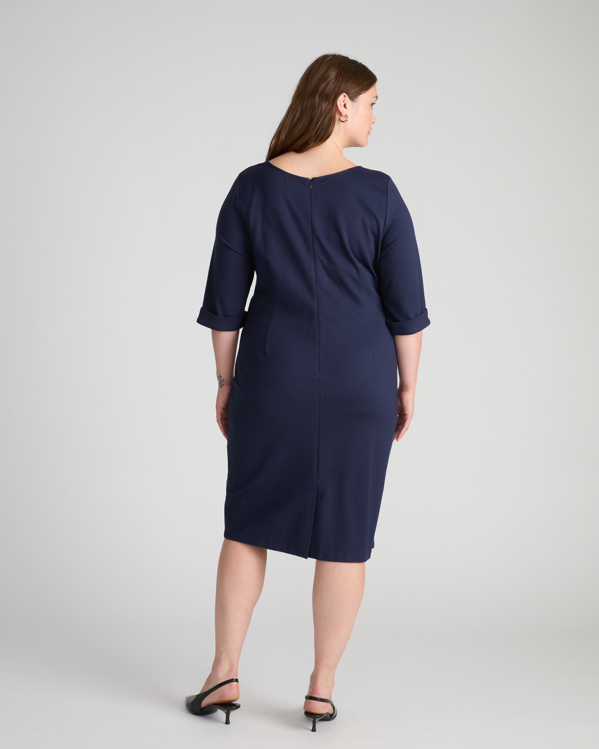 Lando Sculpted Ponte Dress - Navy | Plus Size & Straight Size Women's Fashion | Universal Standard