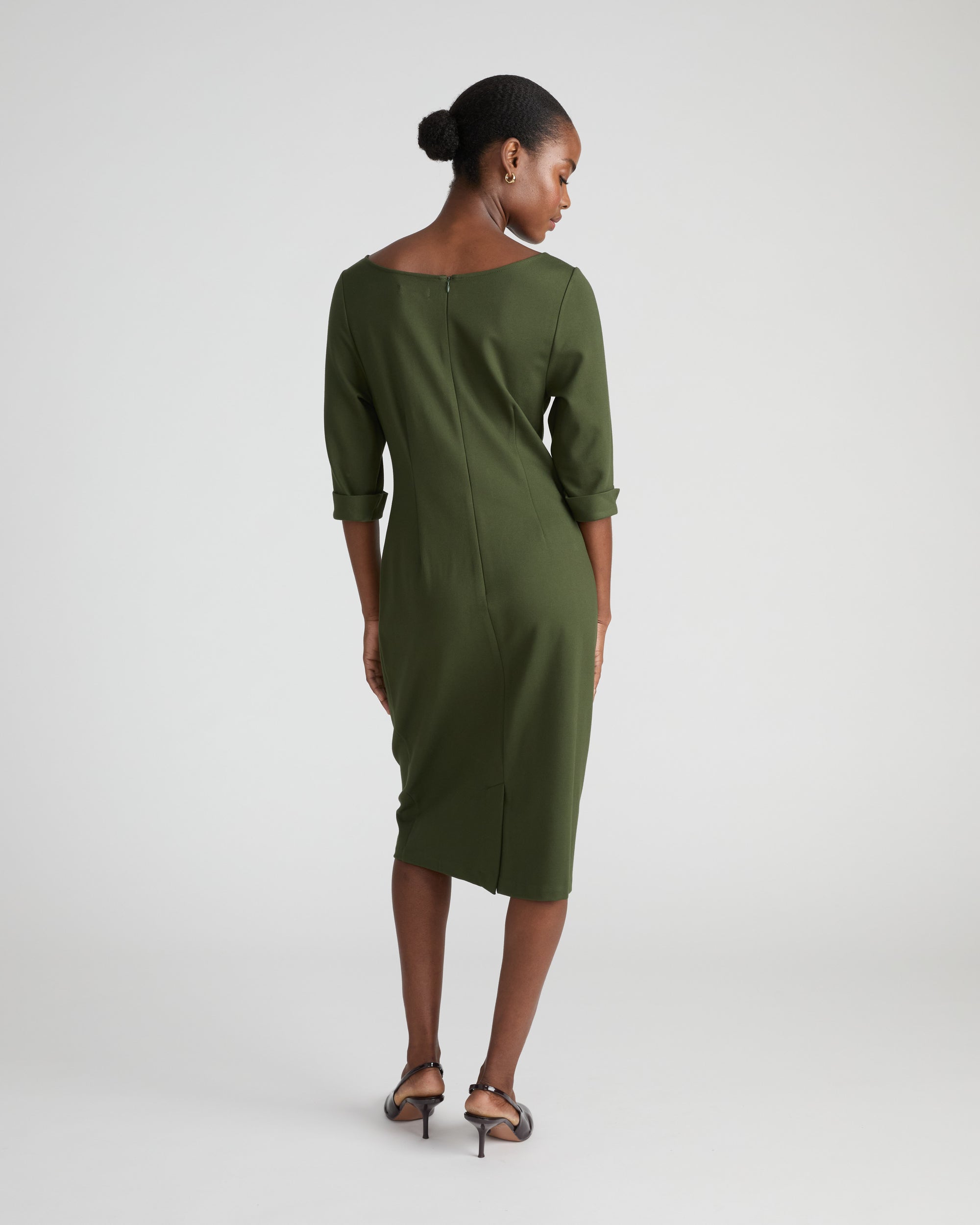 Lando Sculpted Ponte Dress - Kombu Green | Plus Size & Straight Size Women's Fashion | Universal Standard