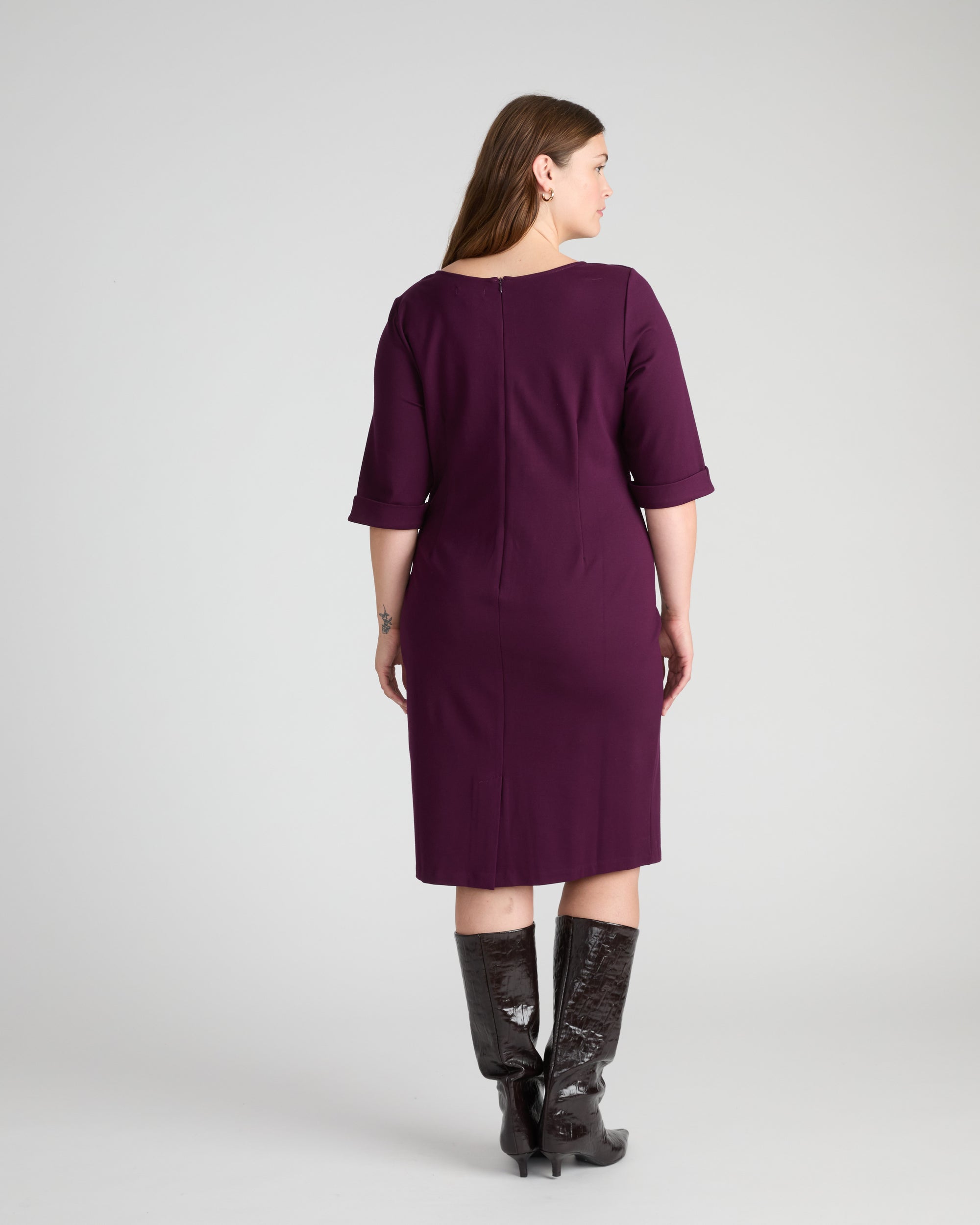 Lando Sculpted Ponte Dress - Gamay | Plus Size & Straight Size Women's Fashion | Universal Standard