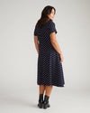 Imani Ponte Dress - Navy Pinstripe