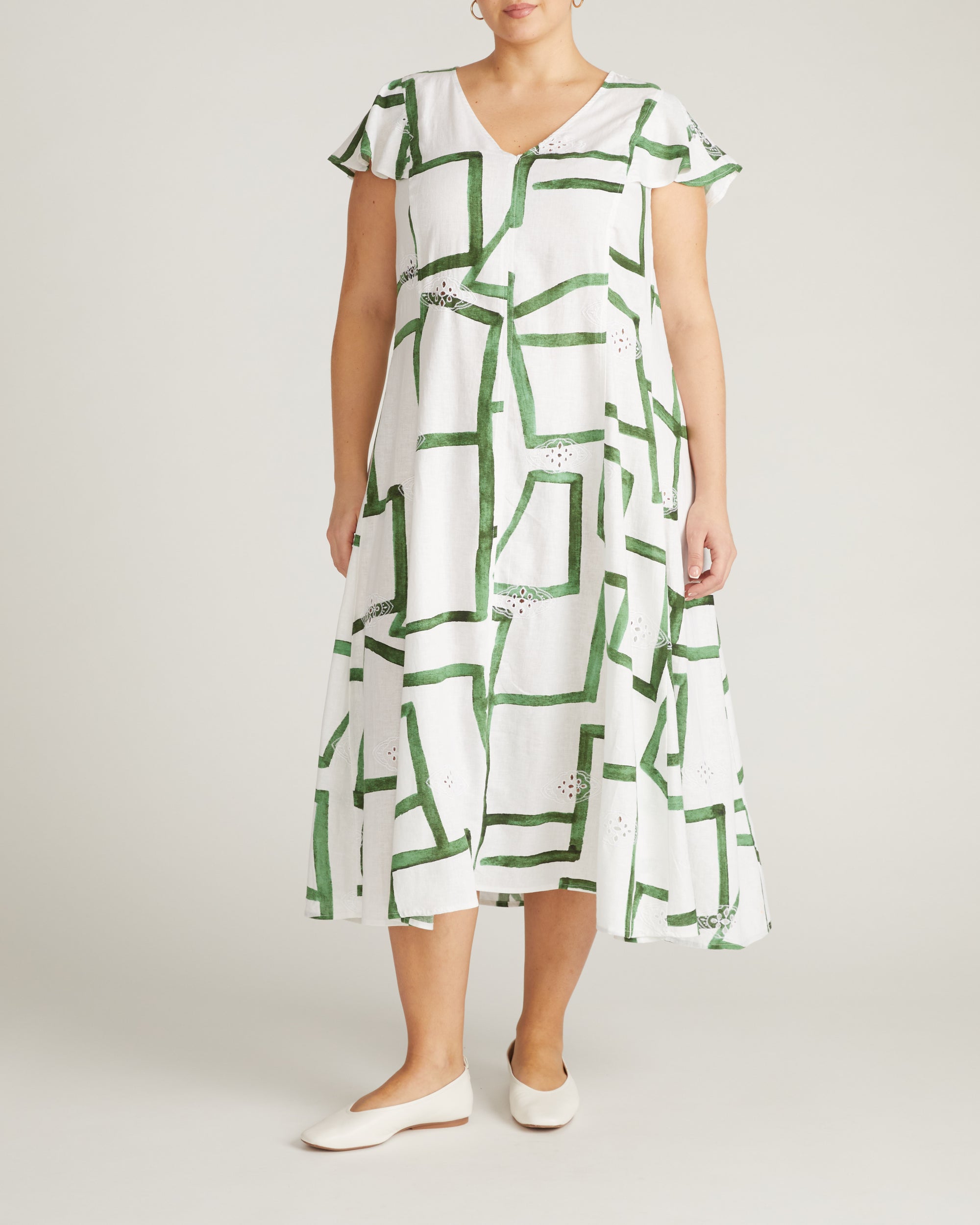 green emerald velvet dress Odette Linen Dress – LittleWomenAtelier main image 1