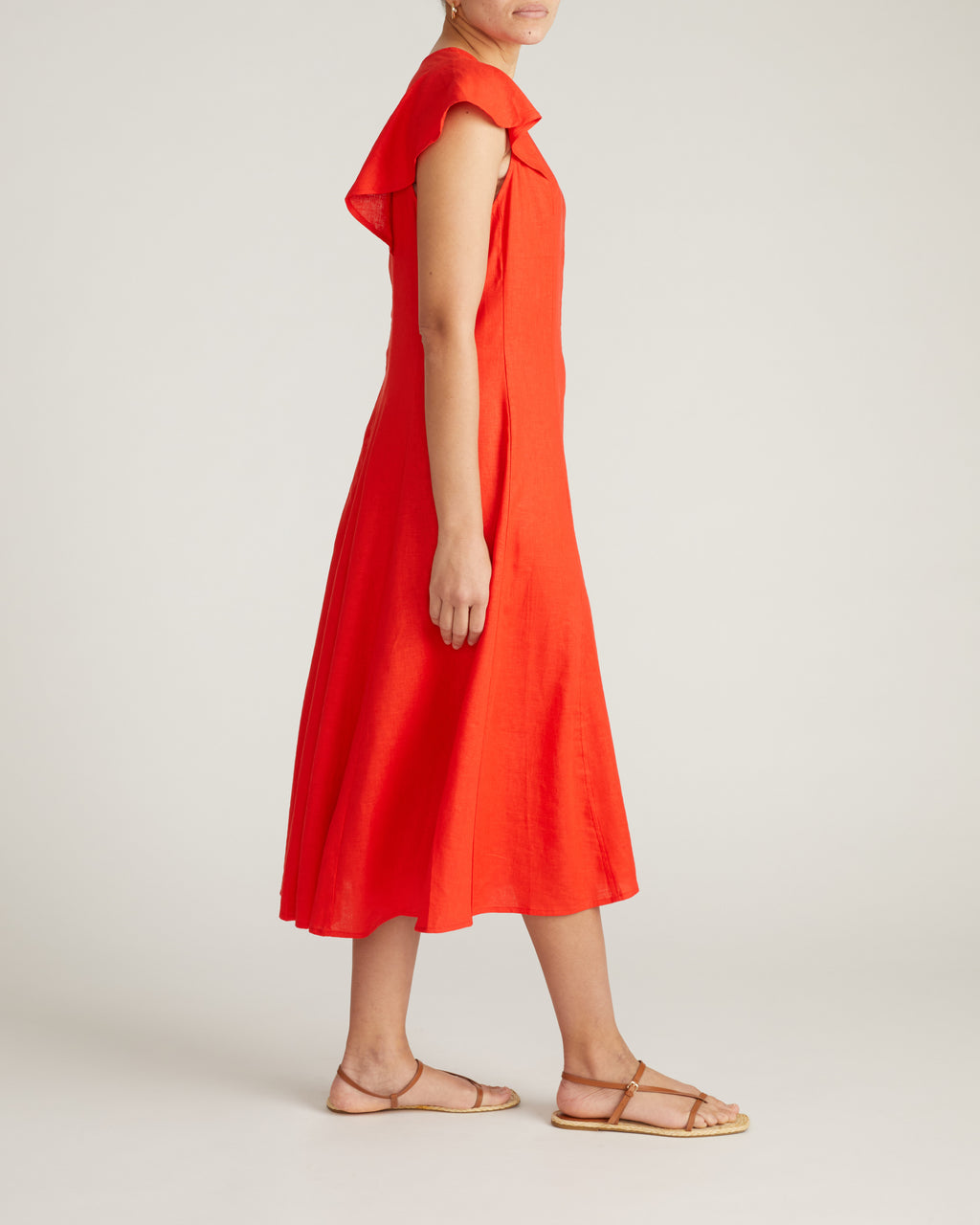 knee length dresses for ladies Victoria Linen Dress