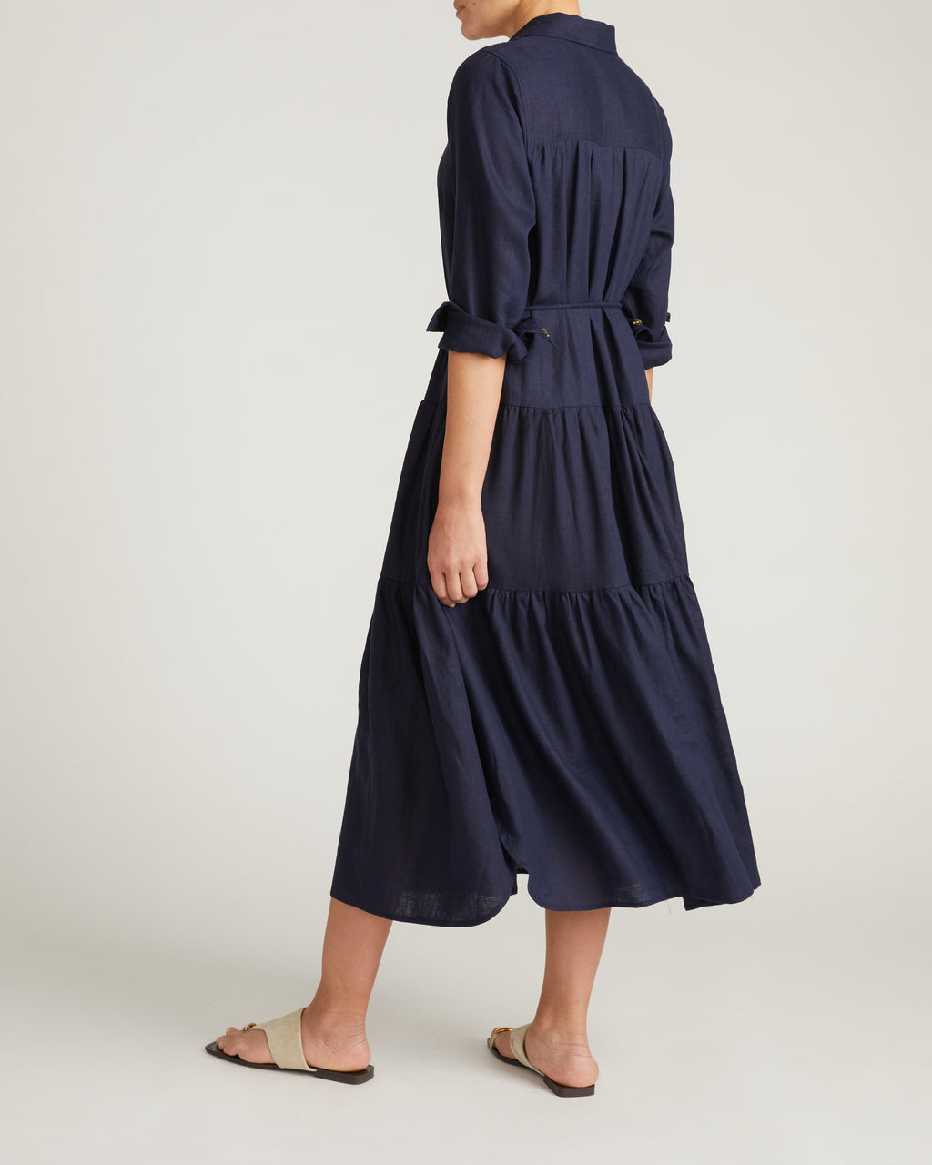 Alix Linen Shirtdress - / Navy- Size4XS - by Universal Standard