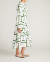 Alix Linen Blend Shirtdress - Green Paint Print | Plus Size & Straight Size Women's Fashion | Universal Standard