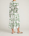 Alix Linen Blend Shirtdress - Green Paint Print | Plus Size & Straight Size Women's Fashion | Universal Standard