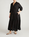 Alix Embroidered Linen Shirtdress - Black | Plus Size & Straight Size Women's Fashion | Universal Standard